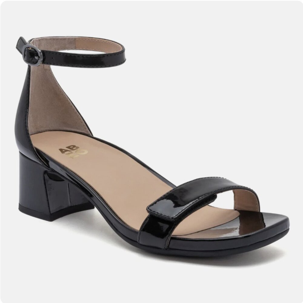 NIB ABEO Avenue Strap Metatarsal Black Patent